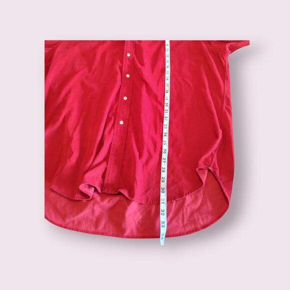 Vintage 90's Ralph Lauren Men's Shirt XL Red Corduroy Blake Button Down Cotton - Picture 6 of 9